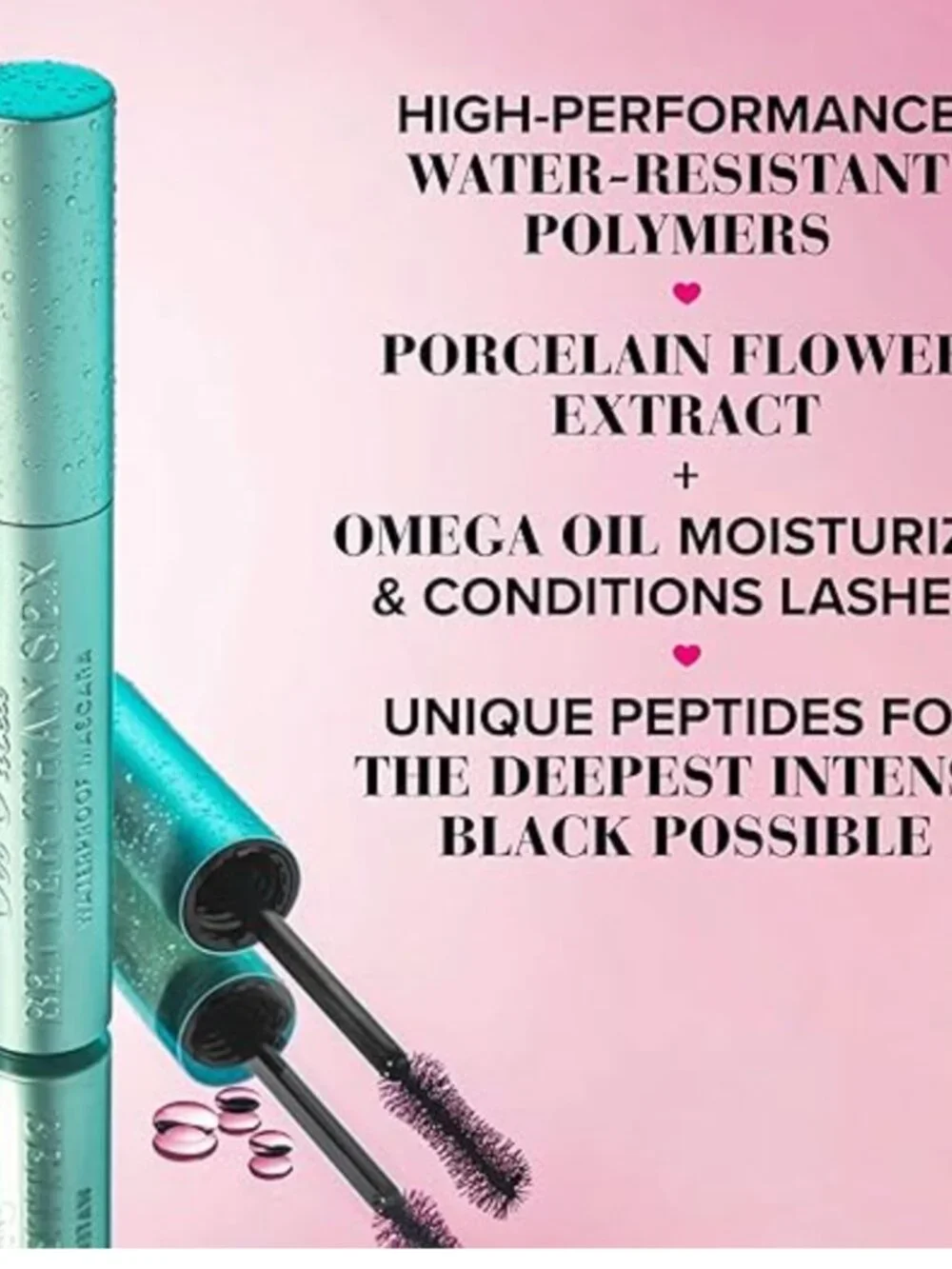 Too Faced Better Than Sex Waterproof Mascara | Volume + Length with Hourglass Br